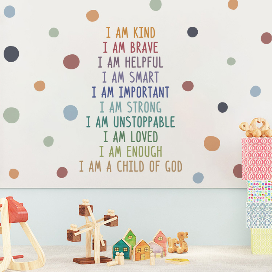 Kids Education Motivation - Autocollant mural positif pour salle de