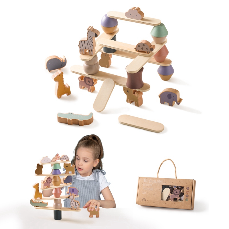 Kids Education Usa - Jouet Montessori en Bois à Empiler