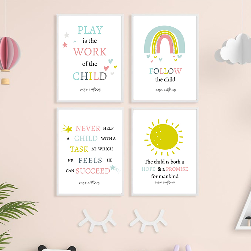 Kids Education Quote - Play est le travail d'un enfant,