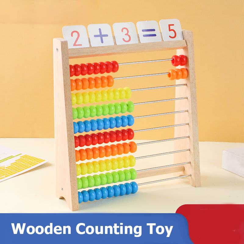 Abacus Counting Bead - Jouet de comptage en bois boulier