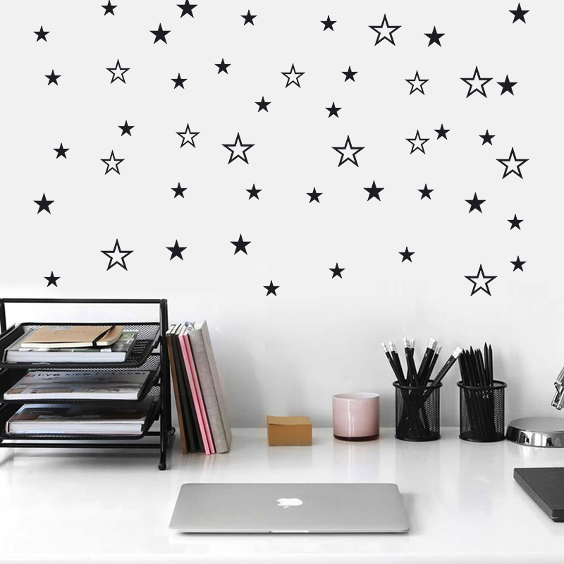 Kids Education Quotes - Autocollant mural étoiles solides creuses de