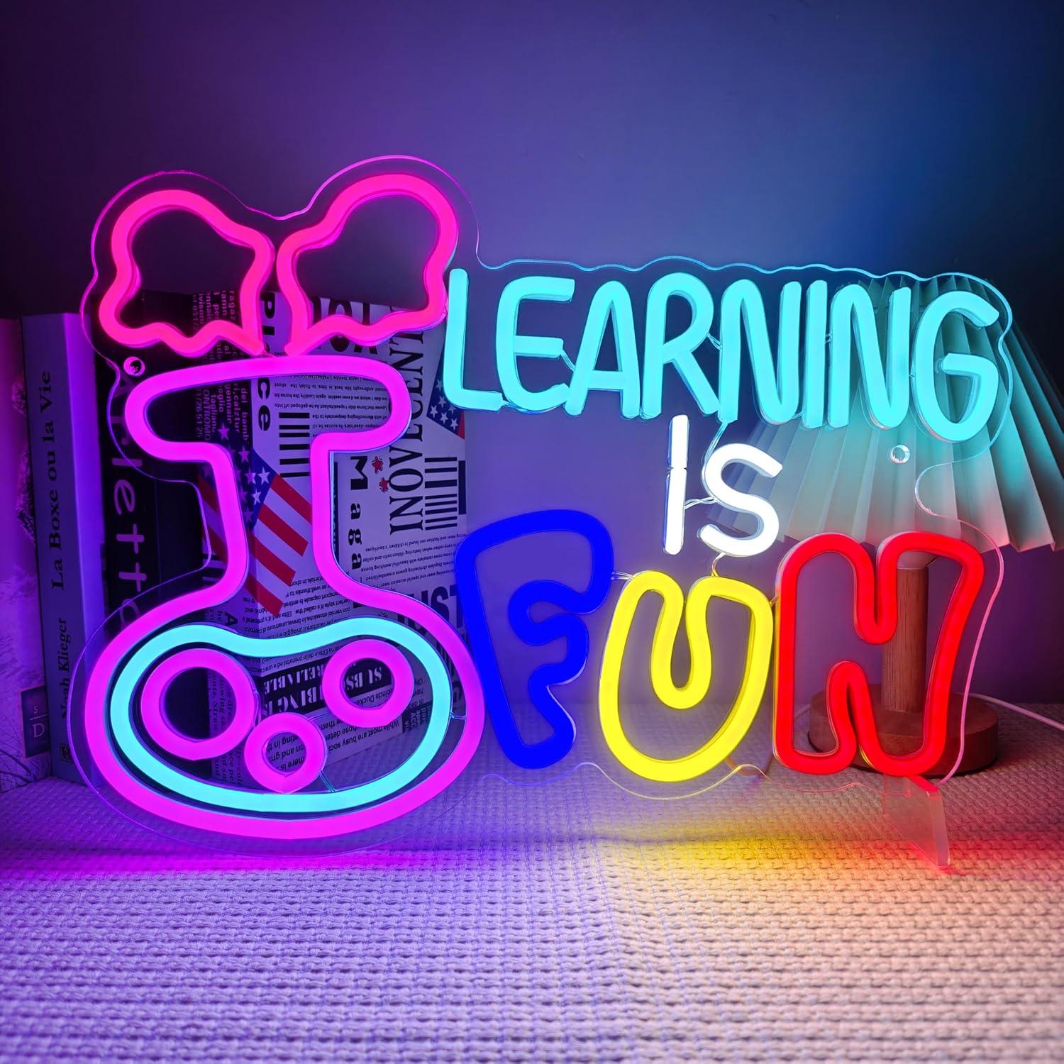 Kids Education Motivation - L'apprentissage est amusant - Panneau lumineux