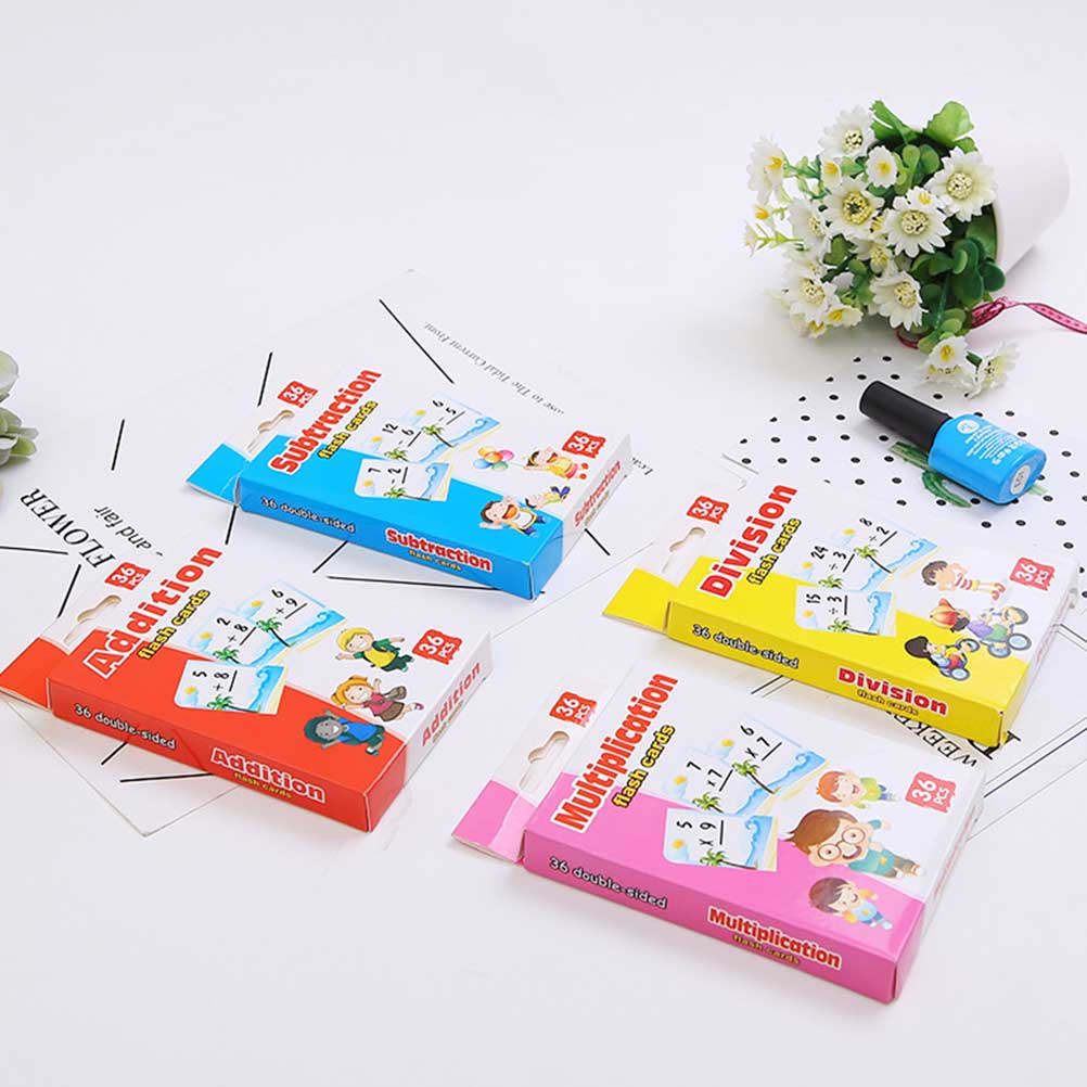 4 boîtes de cartes d'étude des - Kids Educational Box avis et prix