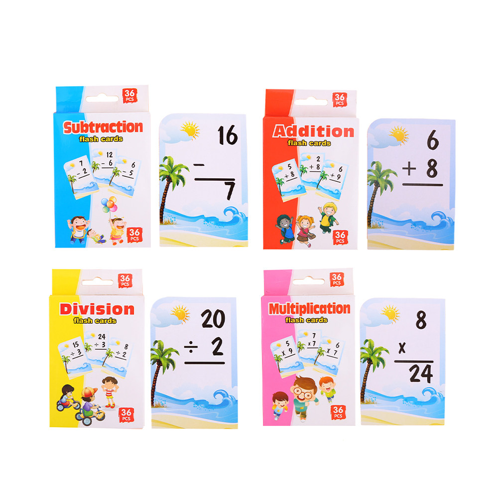 4 boîtes de cartes d'étude des - Kids Educational Box avis et prix