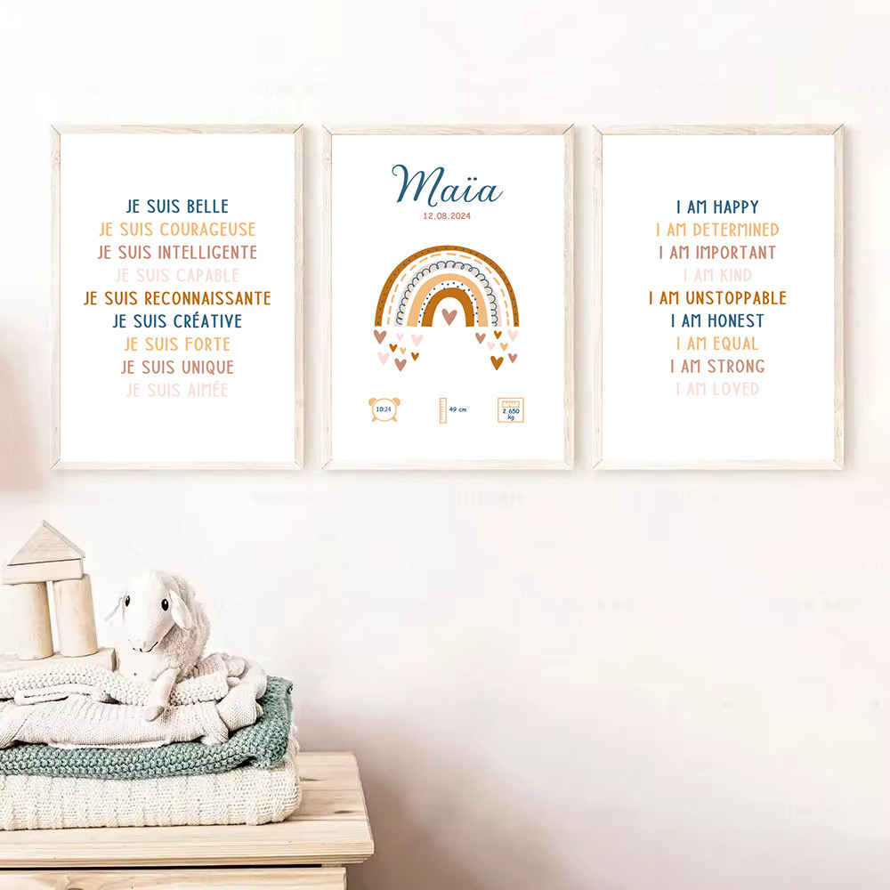 Affiche de naissance personnal - Kids Education Quote avis et prix