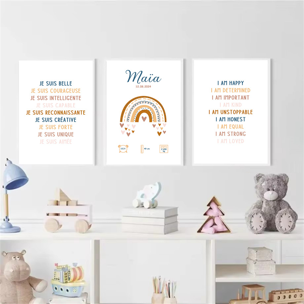 Affiche de naissance personnal - Kids Education Quote avis et prix
